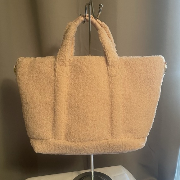 Stoney Clover Lane Handbags - Stoney Clover Lane Sherpa Mini Tote Bag Rose Light Pink Purse Overnight Bag NWT